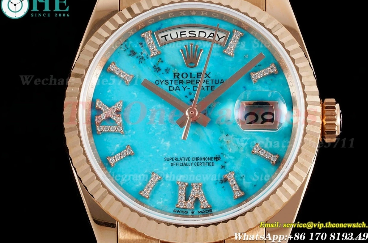 Turquoise DayDate RG RG Pres 36mm Dial RAF A2836 0313